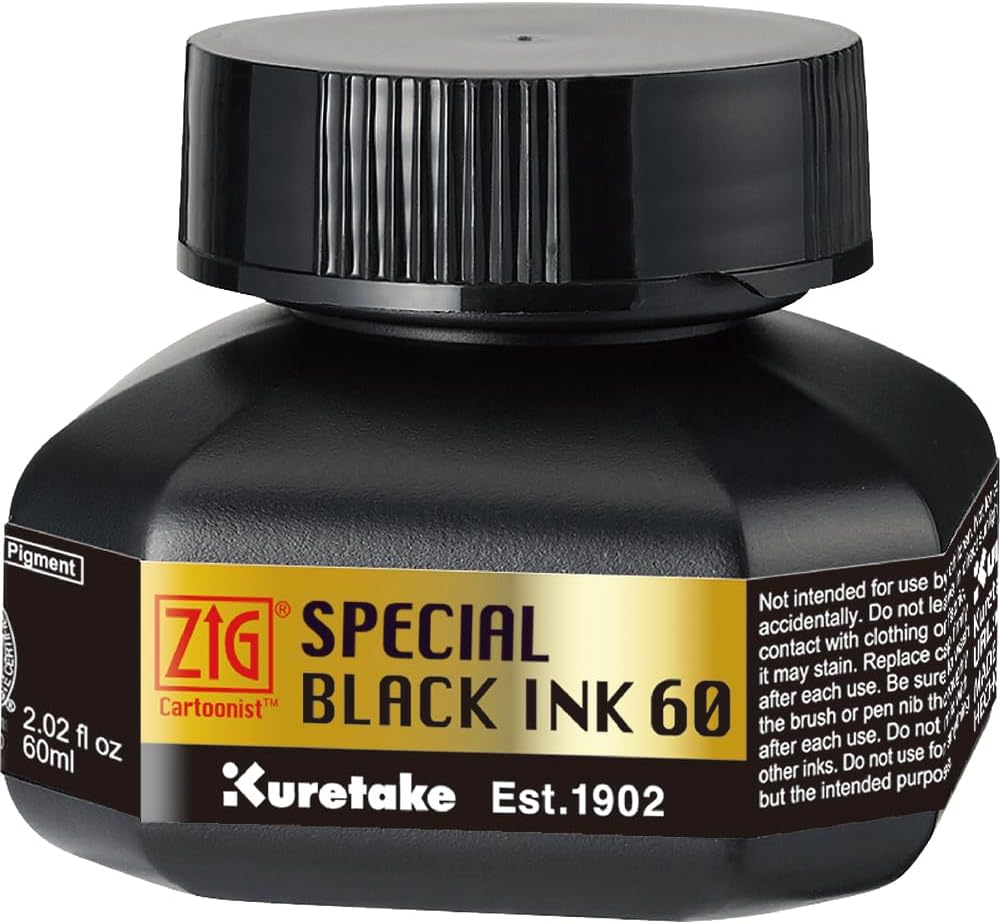 ZIG Cartoonist Special Black Ink 60Ml