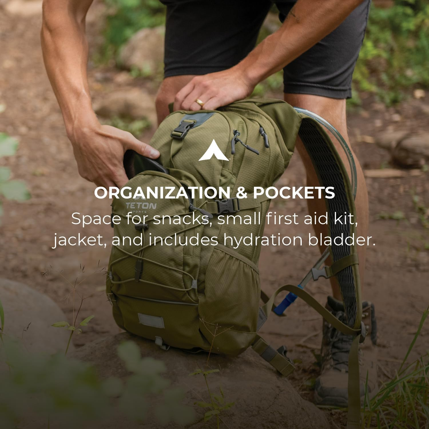 TETON Sports Oasis Hydration Backpacks&ndash; Hydration Backpack for Hiking, Running, Cycling, Biking, Hydration Bladder Included &ndash; plus a Sewn-In Rain Cover