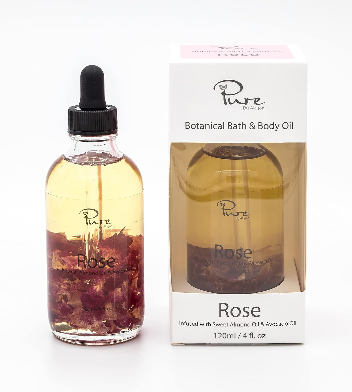 Alcyon Bath & Body Oil - Infused with Natural Botanicals - Turn Your Average Bath Spa-Like Luxurious Experience - Ultimate Relaxation, Skin Nourishment & Moisturizing - Rose Scented (120Ml) image number 5