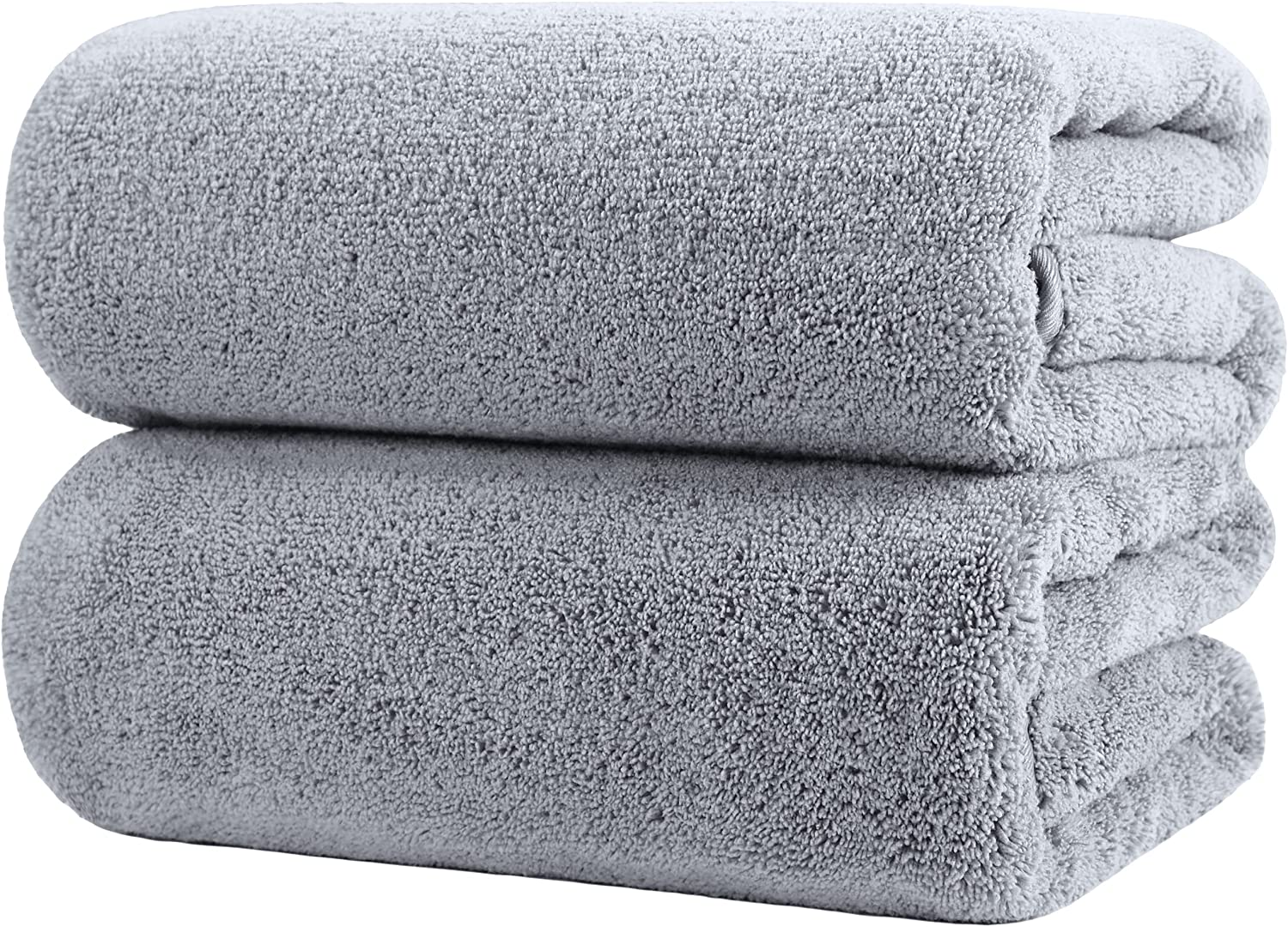 POLYTE Quick Dry Lint Free Microfiber Bath Sheet, 35 X 70 In, Pack of 2 (Beige)