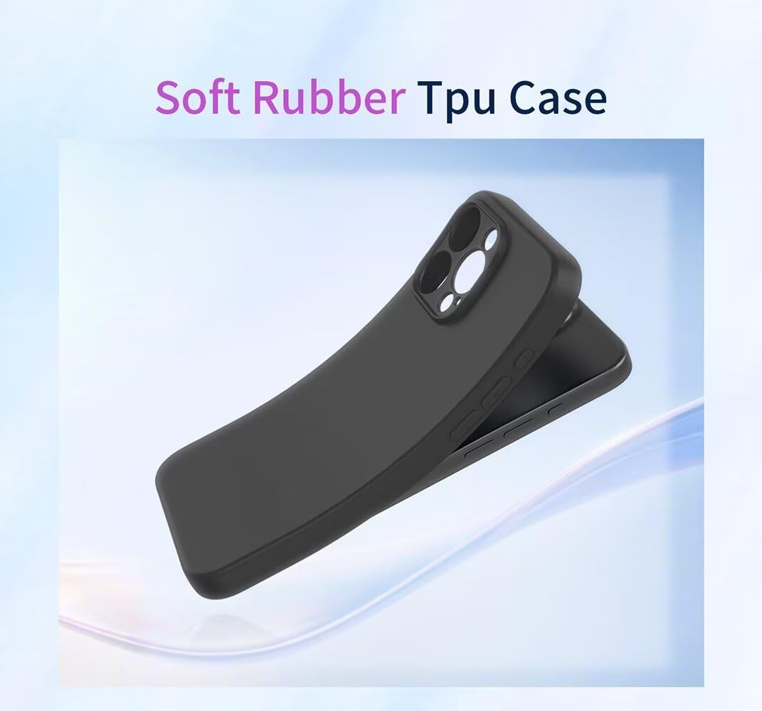 SEAHAI Case for Sony Xperia 1 VII, Ultra Thin Silky-Soft Touch Soft Liquid Silicone Phone Cover with Shockproof Airbag Design, Premium TPU Bumper Fashion Case - Black