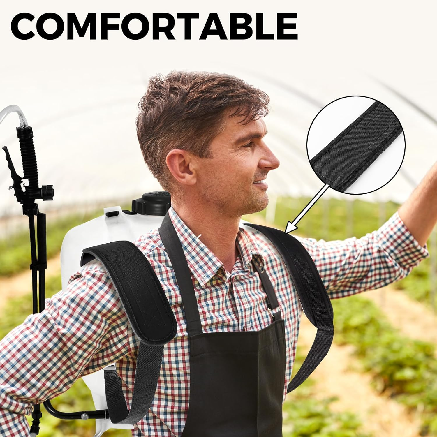 Backpack Sprayer Replacement Straps Padded Shoulder Straps for Sprayer with Alternative Hooks and Accessaries Fit Most Backpack Sprayers Including Chapin 60114, 61800, 63924, 60124 Series and More image number 5