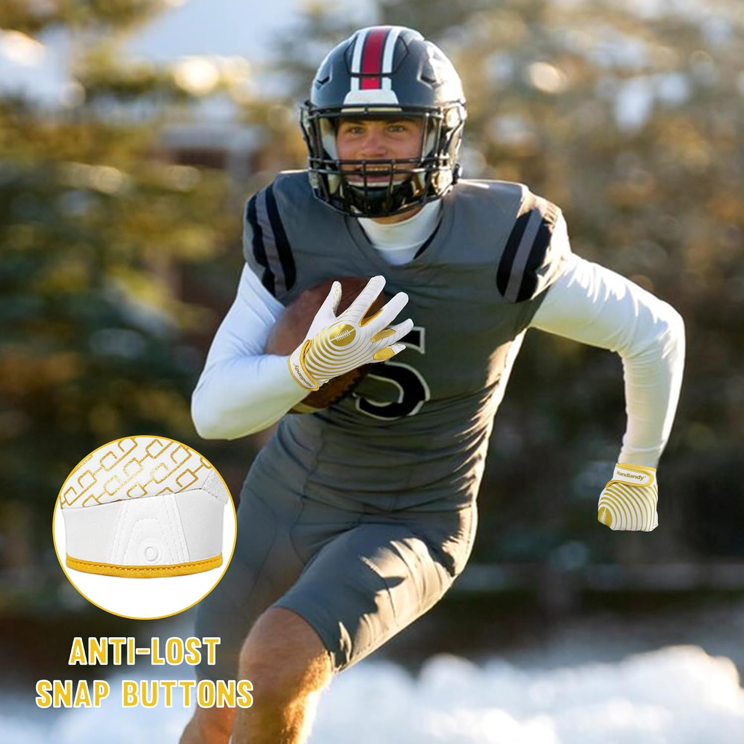 AIGEVTURE Mens Football Gloves Wide Receiver Gloves Youth Sticky Receiver Gloves Mens Receiving Gloves Best Gifts