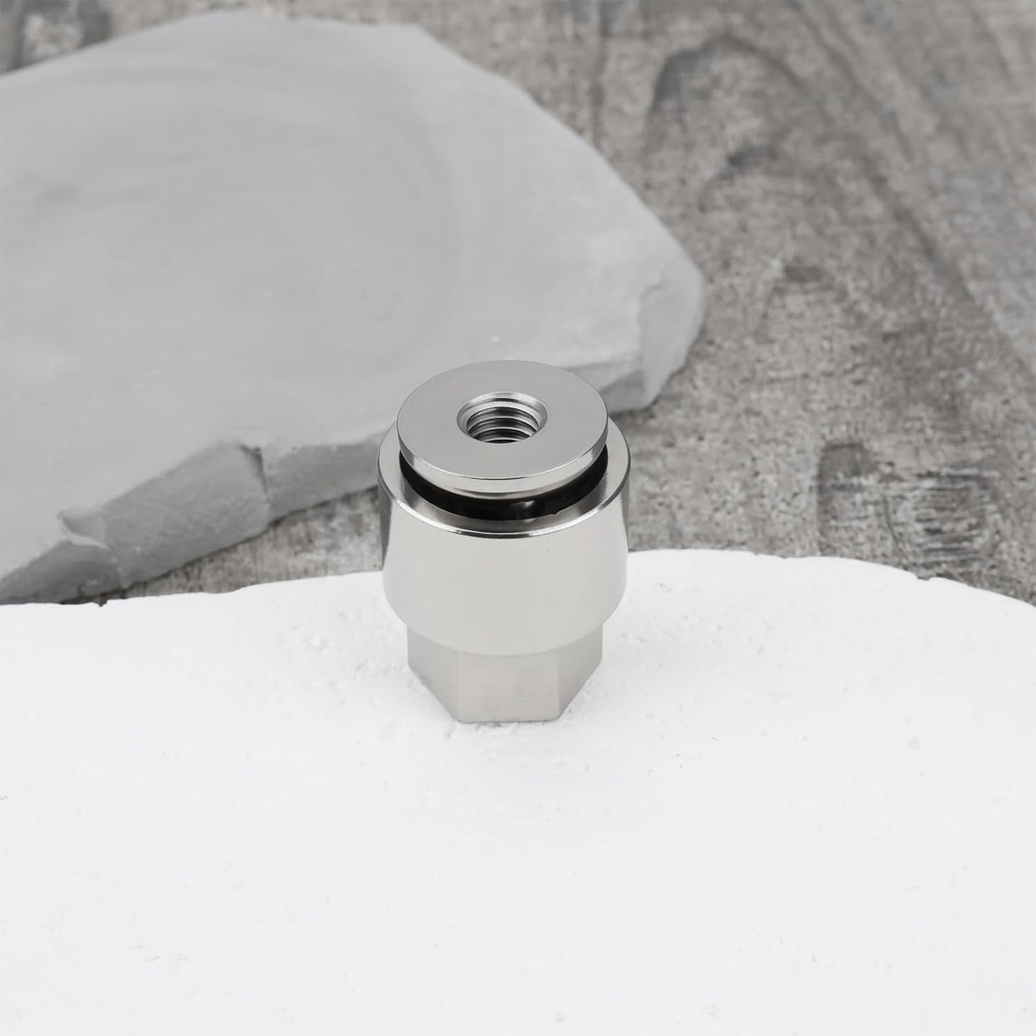 Be in Your Mind 1 Set of M8 4-Hole Anti-Theft Security Nut Set Stainless Steel Anti-Theft Device for Rooftop Tent Bike Rack Solar System (4 Nuts 1 Lock) Silver image number 1