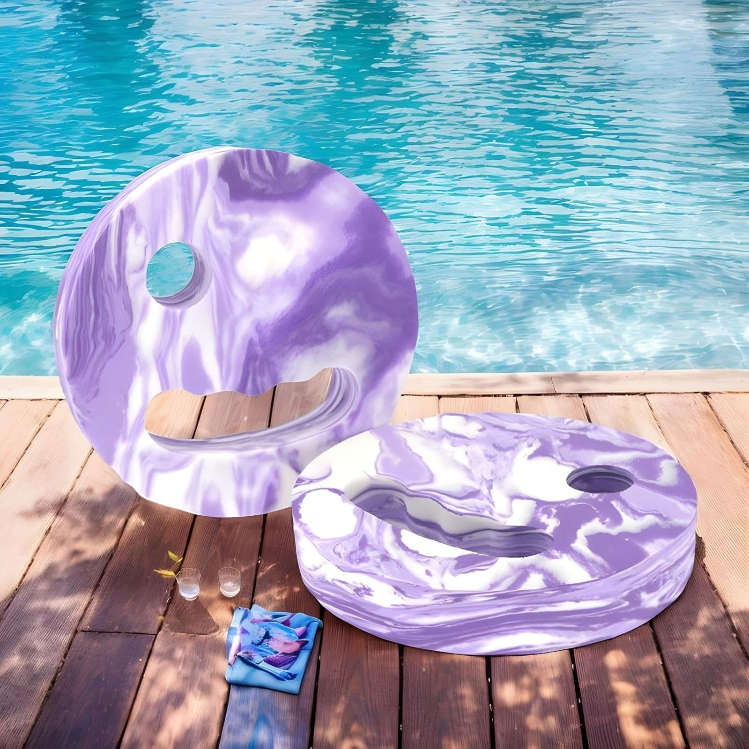 Aquatic Fitness Discs | EVA Fitness Discs for Swimming | Flotation Swimming Resistant Exercise Aid for Youth Men Teens Girls Beginners Boys