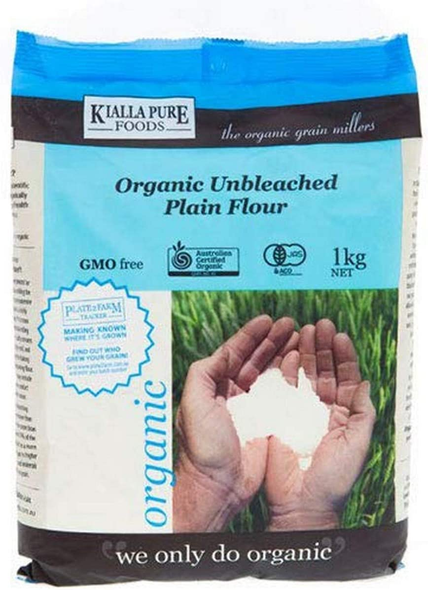 Kialla Pure Organics Organic Unbleached Plain Flour, 1 Kg, Multicolour - 1 Kg (Pack Of 1)