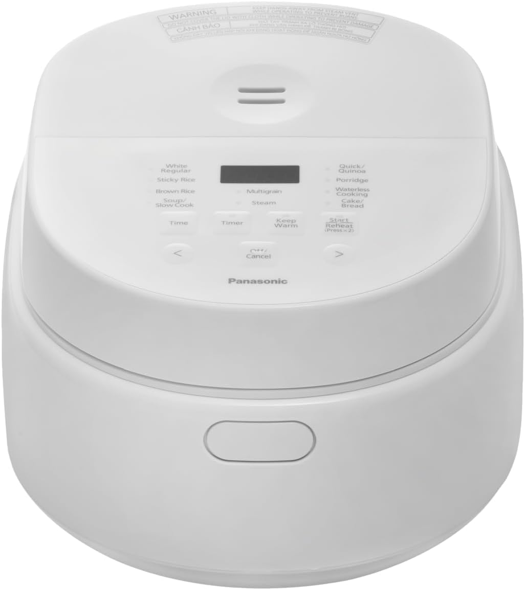 Panasonic 5.5 Cup 1L Premium Rice and Multi Cooker with Fuzzy Logic, 24 Hour Timer, Non-Stick Pan and 10 Auto Menus for Rice, Porridge, Bread, Cake, Soup, Slow Cook and More, White (SR-DL104WST) image number 2