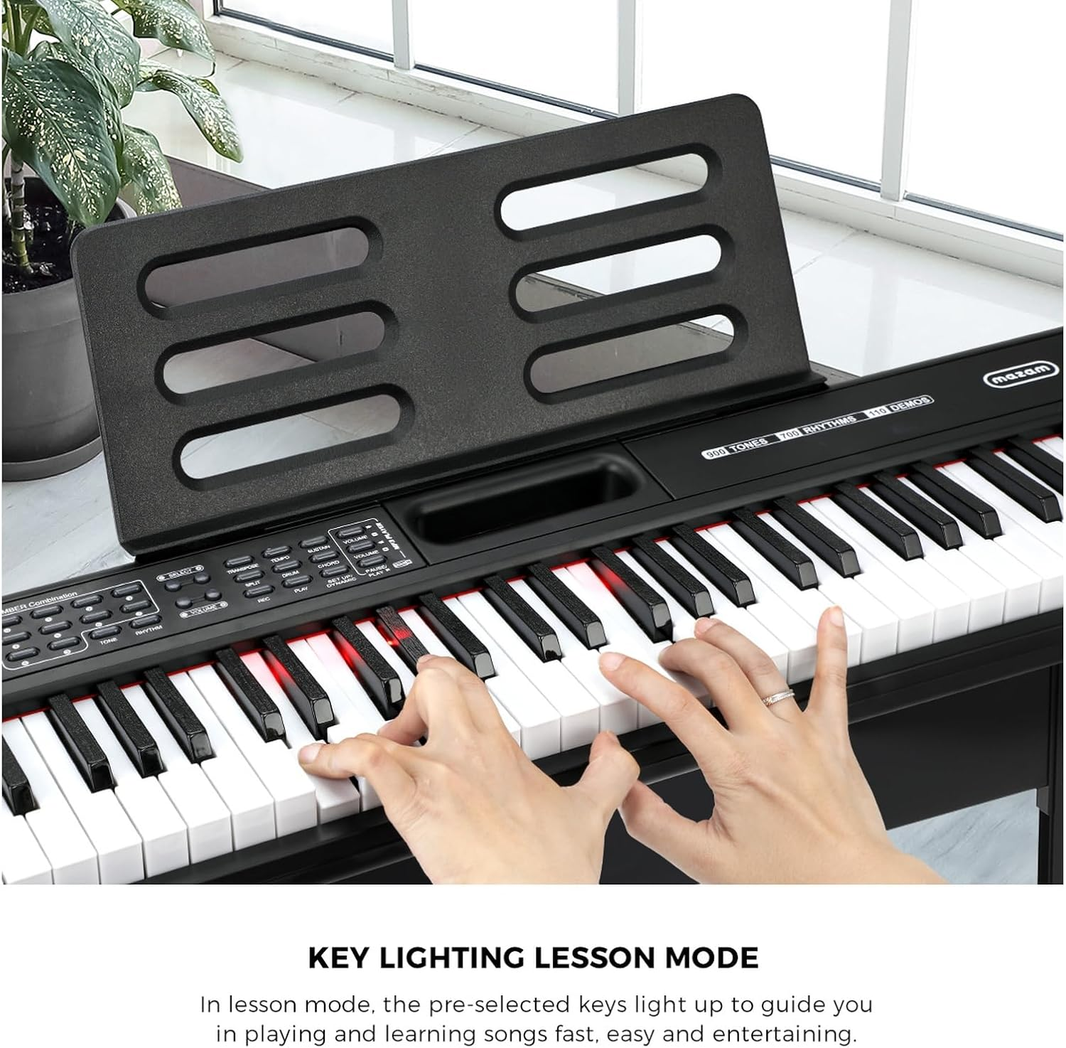 Mazam 88 Keys Piano Keyboard Portable Electric Keyboards image number 3