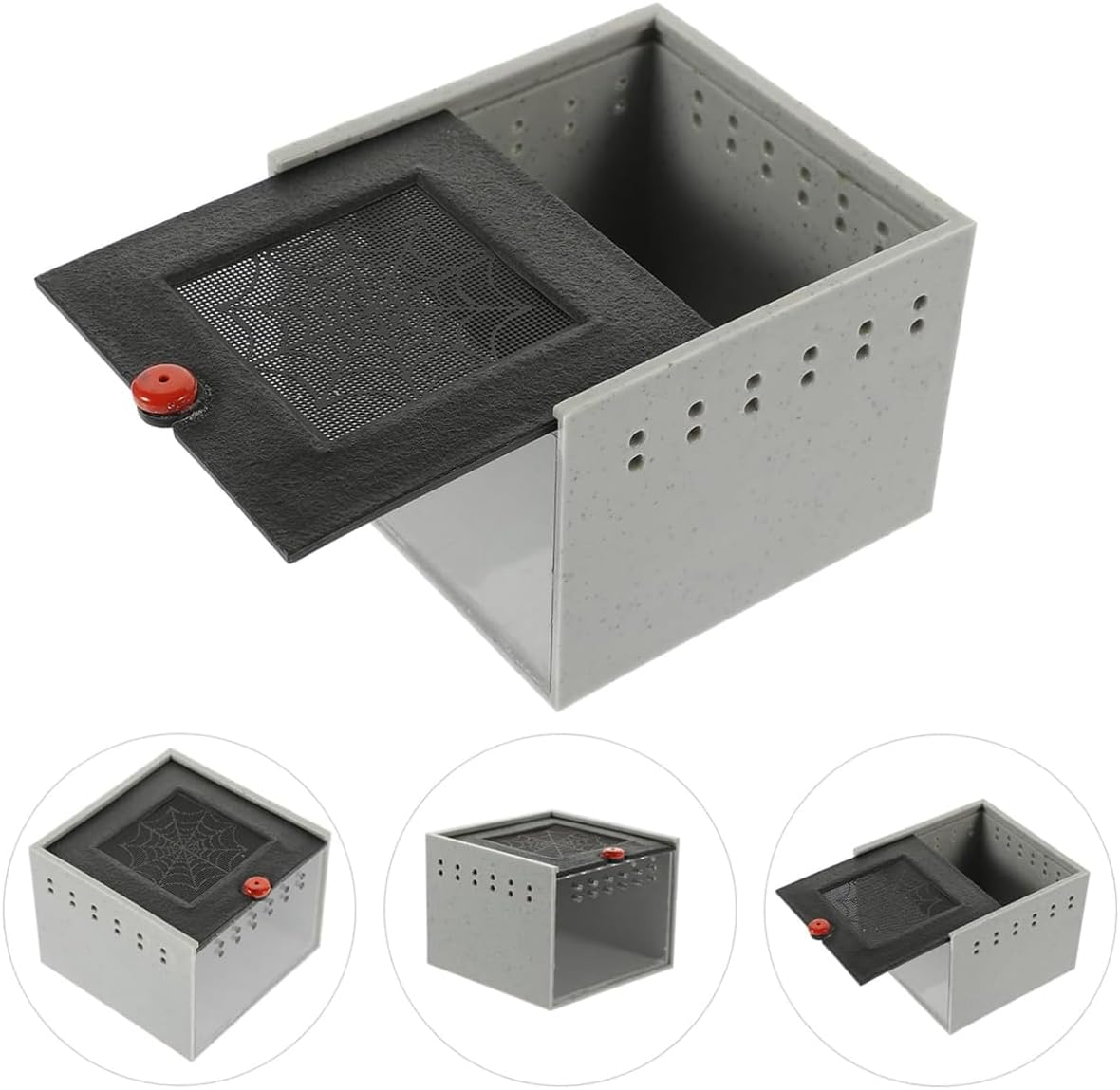 AIMALL Acrylic Reptile Climbing Pet Enclosure, Transparent Spider and Lizard Breeding Terrarium, Lightweight and Durable Design - Transparent image number 5