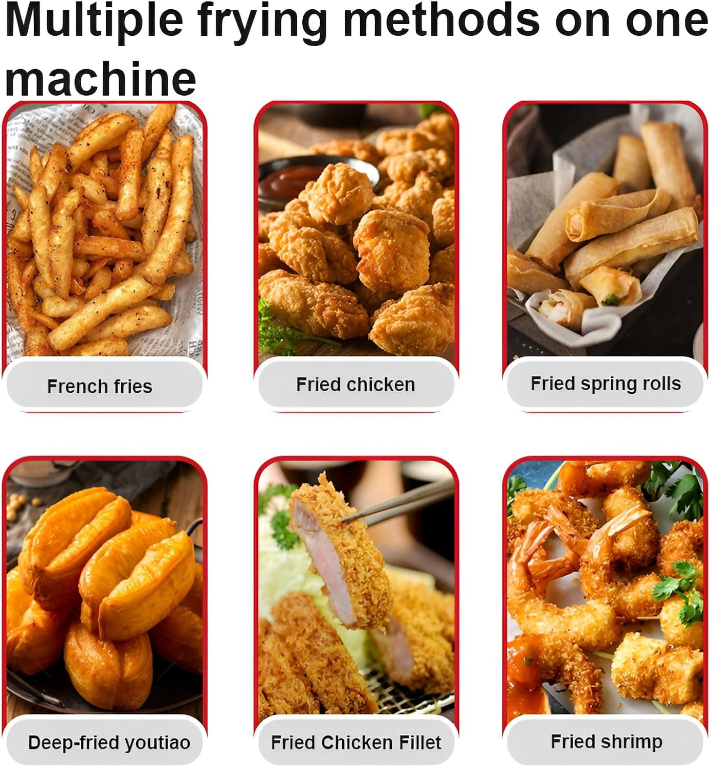 Electric Deep Fryer 3.5L Capacity 2000W Stainless Steel Exterior Fryer Adjustable Temperature & Indicator Lights with Removable Basket, Detachable Lid & Handle Easy Clean image number 4