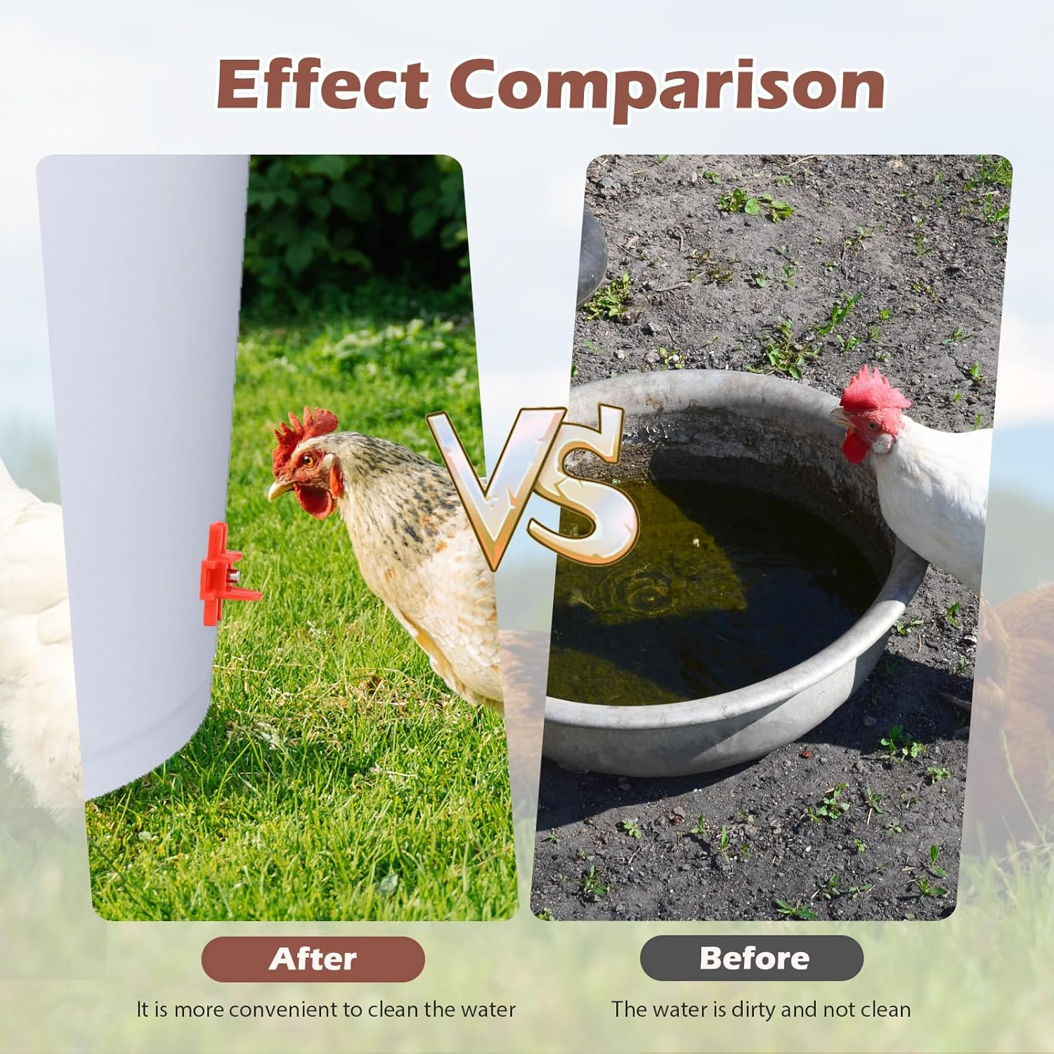 Chicken Water Nipples, 15 Pcs Horizontal Poultry Automatic Waterer Nipples for Bucket with 15 Pcs Ring Gaskets, 15 Pcs Wing Nuts, 9Mm Drill Bit and an Installation Tool Ullnosoo image number 5