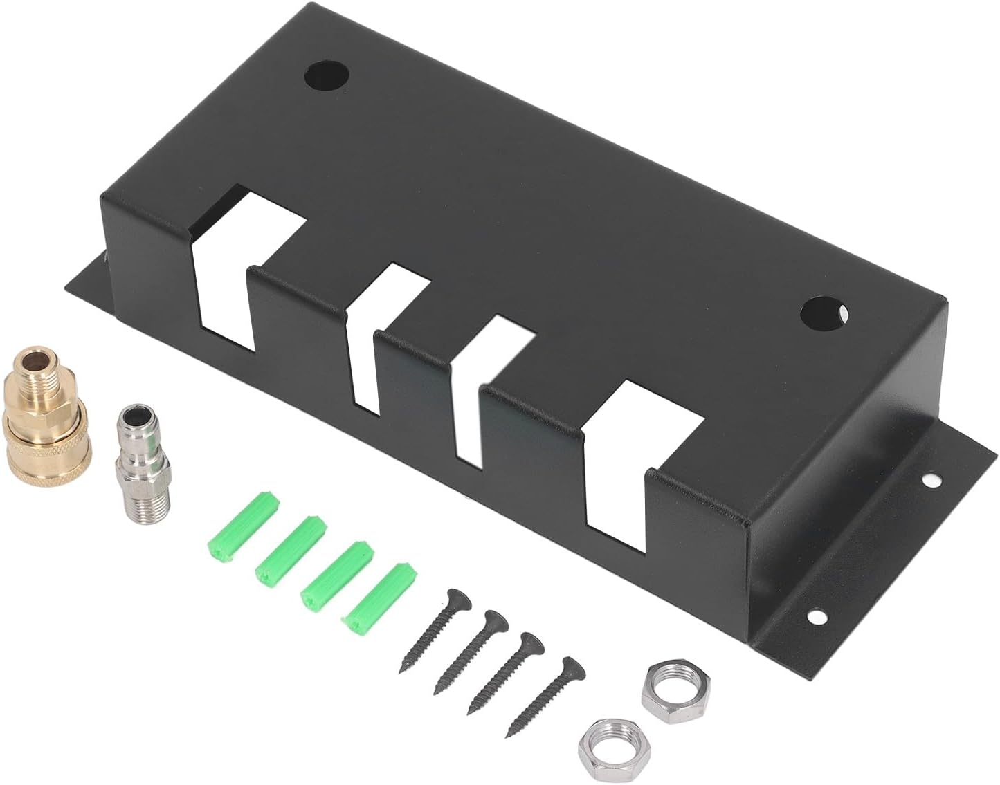 Pressure Washer Gun Holder, Foam Cannon Holder, Stainless Steel Storage Rack Organizer Wall Mounted for Foam Cannons, Washer Nozzle Tips and Wand, Fit 1/4 Inch Quick Connector image number 3