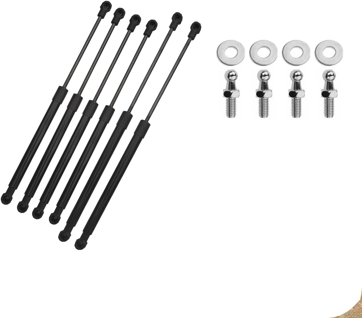AONNOUS 6 Gas Struts for EGR Canopy Window Inc Amarok-4 Side STRT0035 760768 & 2 Rear STRT0024 315736 Lift Set-Only Work When All OE Match image number 2
