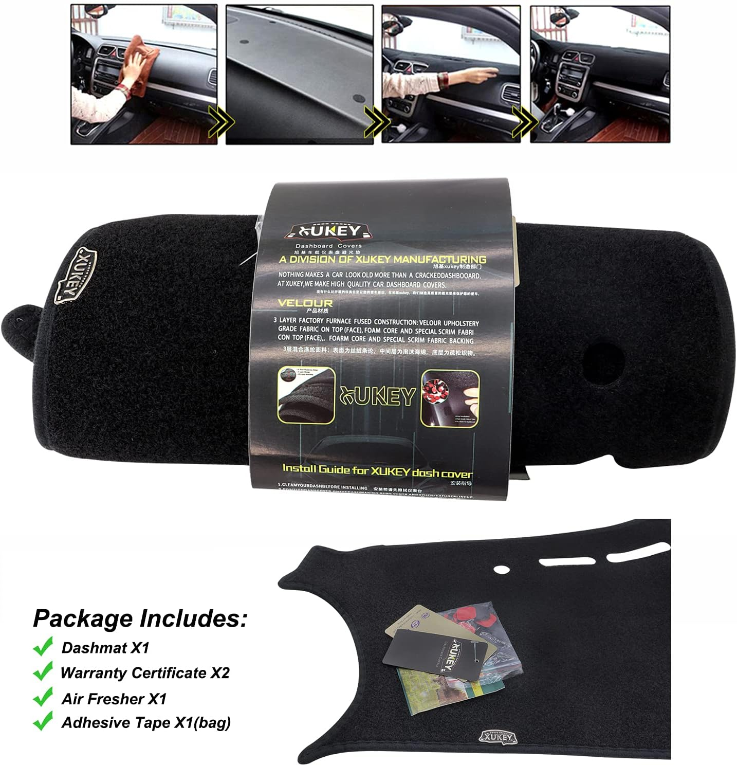 Car Dash Mat Dashmat Anti-Slip Mat Dashboard Pad UV Protective Cover for Suzuki Jimny 2019 2020 2021 2022 JB64 JB74 Sunshade Carpet Accessories image number 4