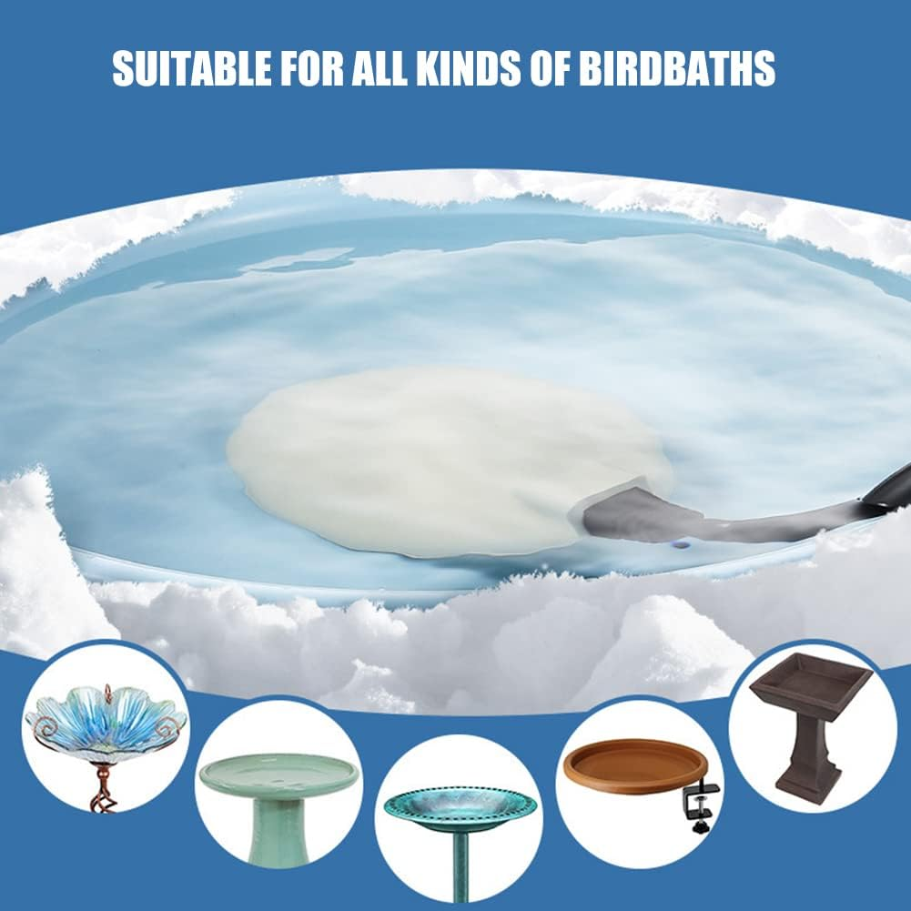Bird Bath Heater Birdbath Water Deicer for Outdoors in Winter,Pond Deicer for Yard, Garden, Lawn image number 5