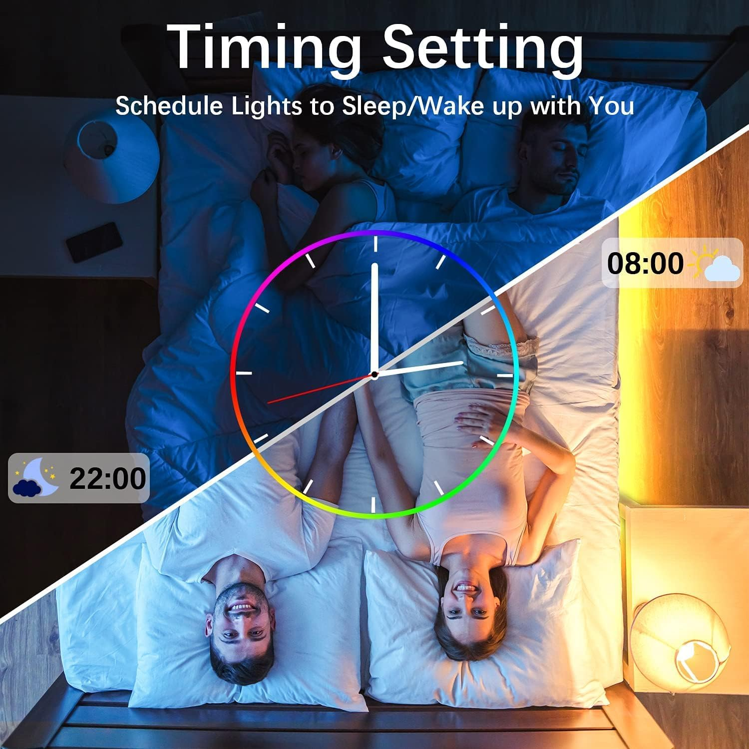 20M Bluetooth LED Light Strip,Inscrok LED String Lights, LED Strips Light Controlled by Smart Phone App,Music Sync LED Lights Strip for Bedroom Children'S Room Decor (Certified Power Supply) image number 5