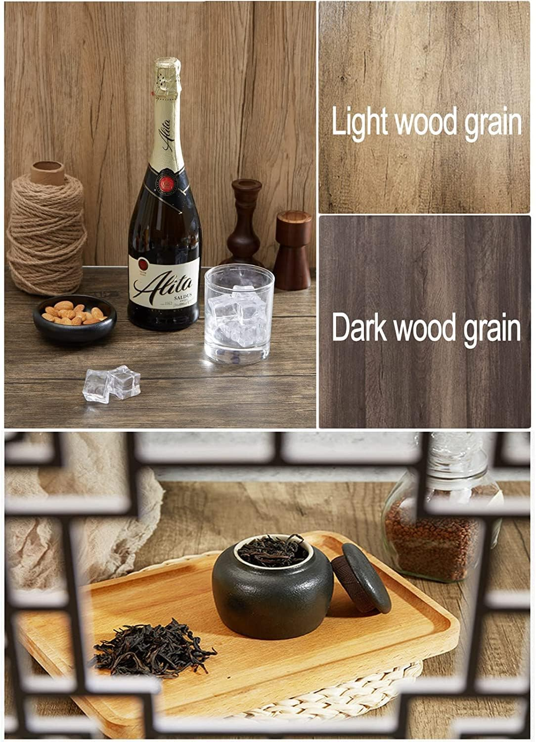 Photography 2PCS Background Boards 60X60Cm and 7 PCS Double Sided Backdrop Papers with Components, 18 Patterns Set for Food, Jewelry, Makeup Photographic Needs image number 2