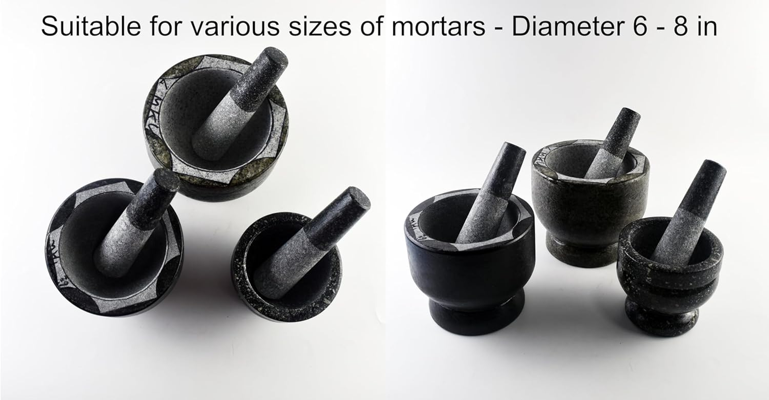 Mini Size 7.5 in Replacement Pestle Only Asian Stlye Spice Cooking Kitchen Granite Rock Grinder Small image number 1