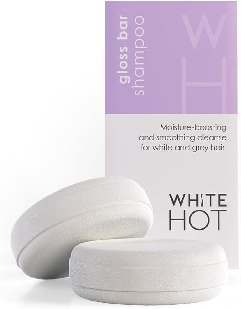 White Hot Gloss Bar Shampoo Solid Shampoo Bar (2 X Shampoo Bars) 60G Bright Shine and Silky Soft Silver White