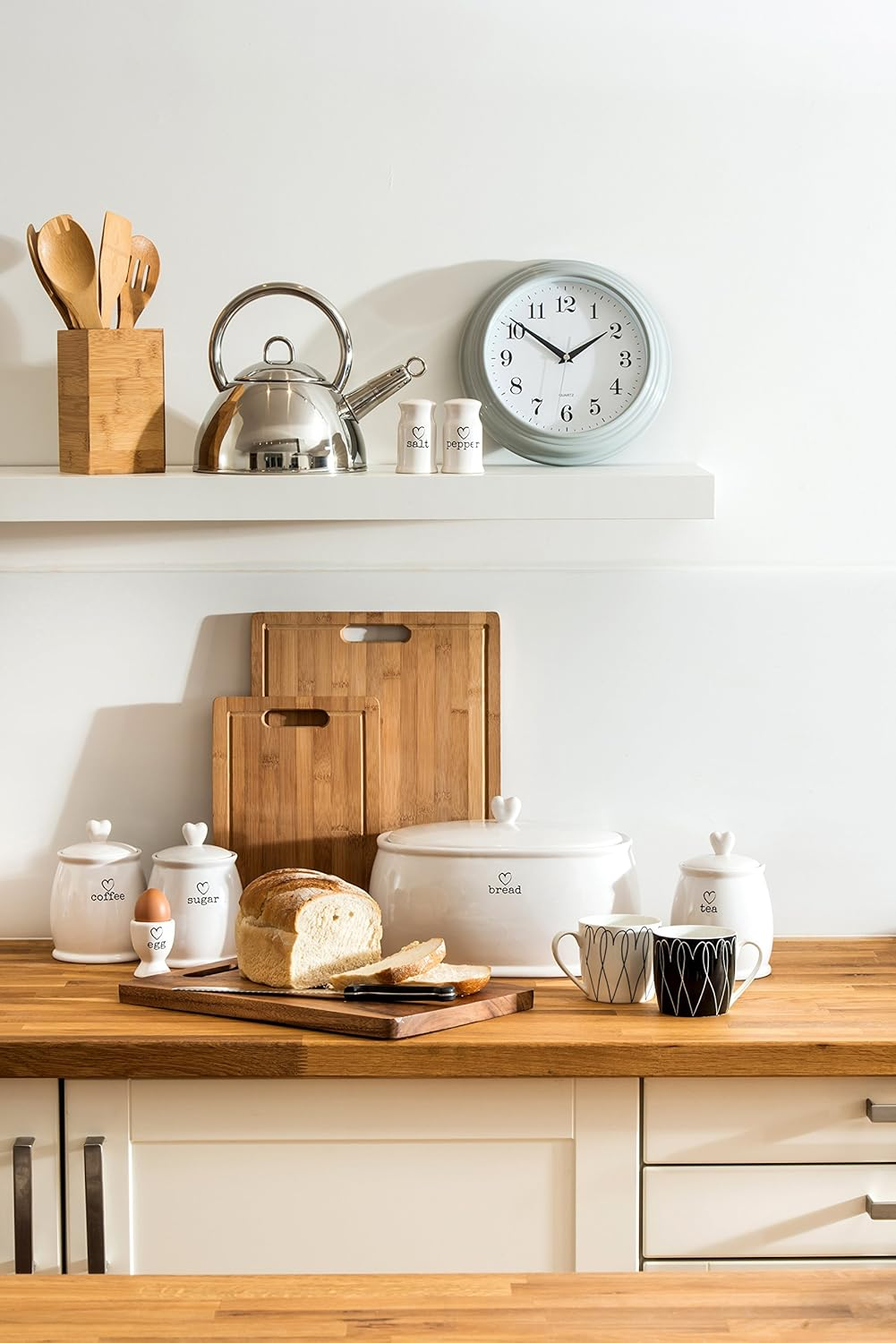 Premier Housewares Charm Coffee Canister, White image number 4