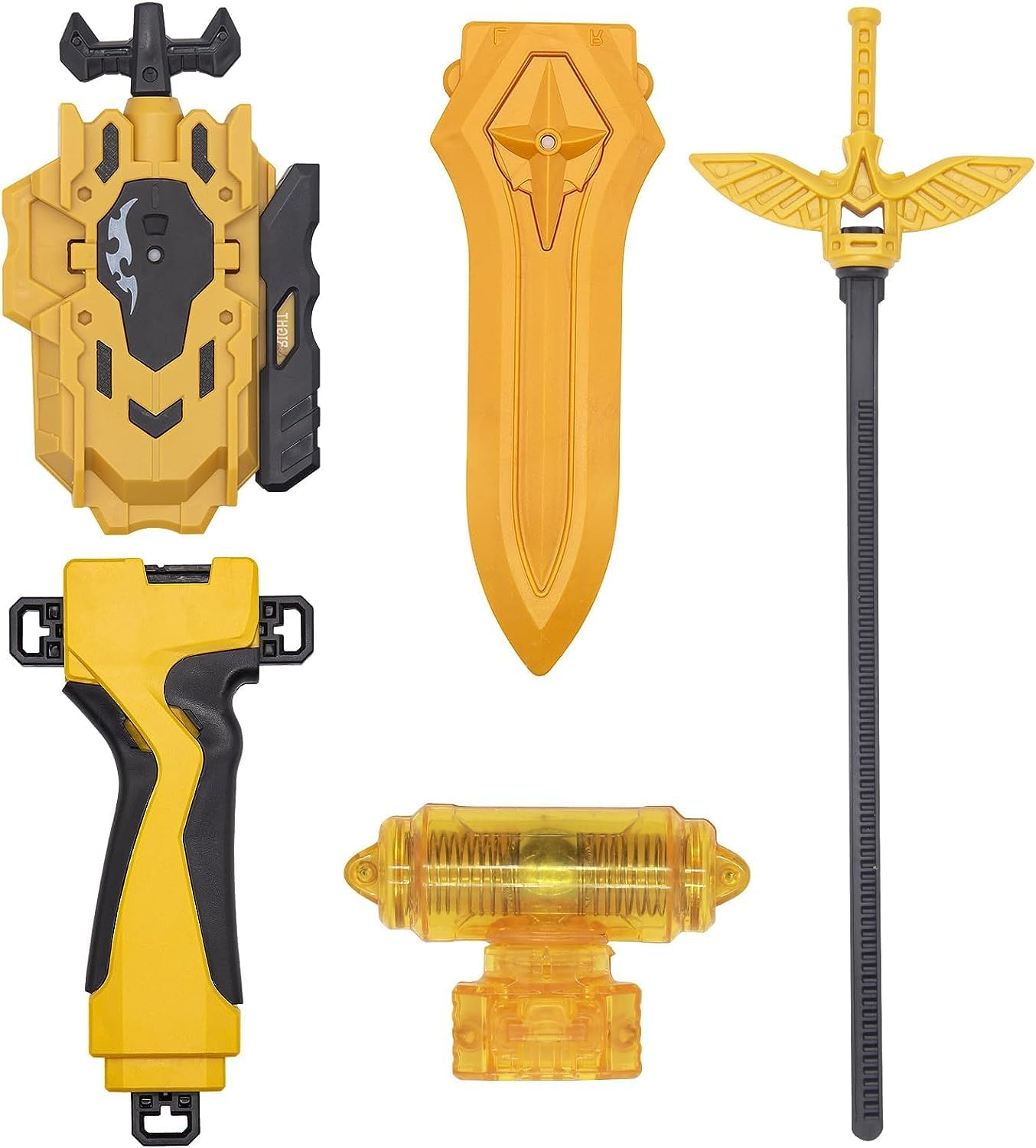 B-Qtech Battling Top Burst 12 New Gyros Top with 2 Launcher, Arena Toy, Gyro Pocket Box Pro (Gold) image number 4