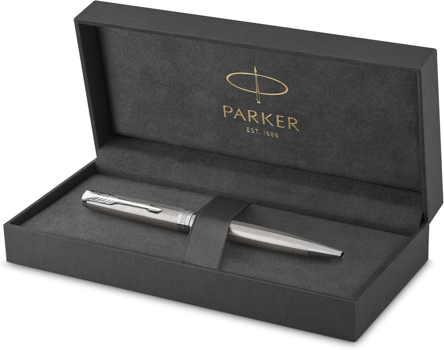 PARKER Sonnet Ballpoint Pen, Black Lacquer with Gold Trim, Medium Point Black Ink (1931497)
