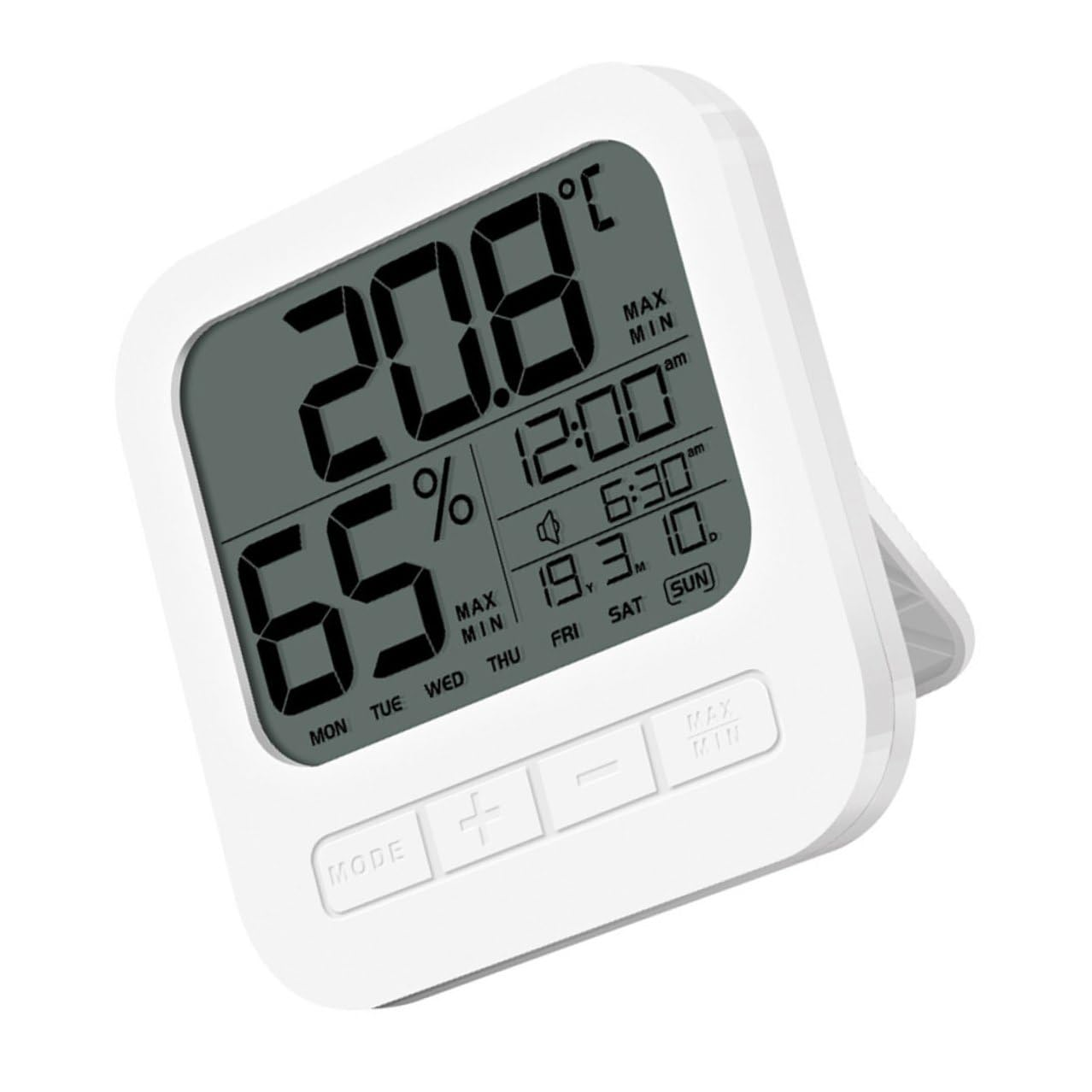 Digital Indoor Hygrometer Thermometer with LCD Display Low Power Consumption Temperature Humidity Monitor for Home Office Wall-Mount and Stand Options Records Daily Data image number 6