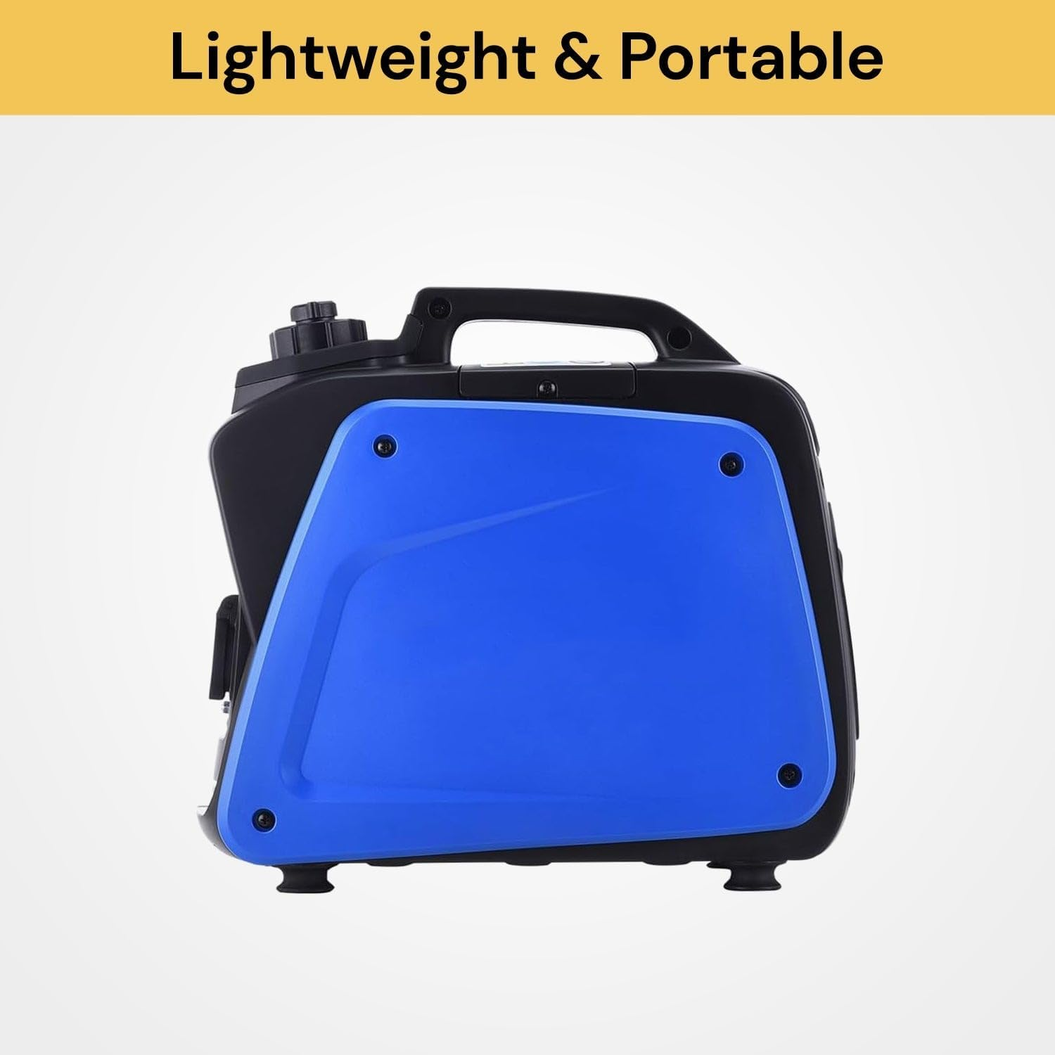 EZONEDEAL Inverter Generator for Home Use - 800W Max, 700W Rated, 100% Pure Sine Wave, Petrol, Portable Generator for Camping - Blue image number 5