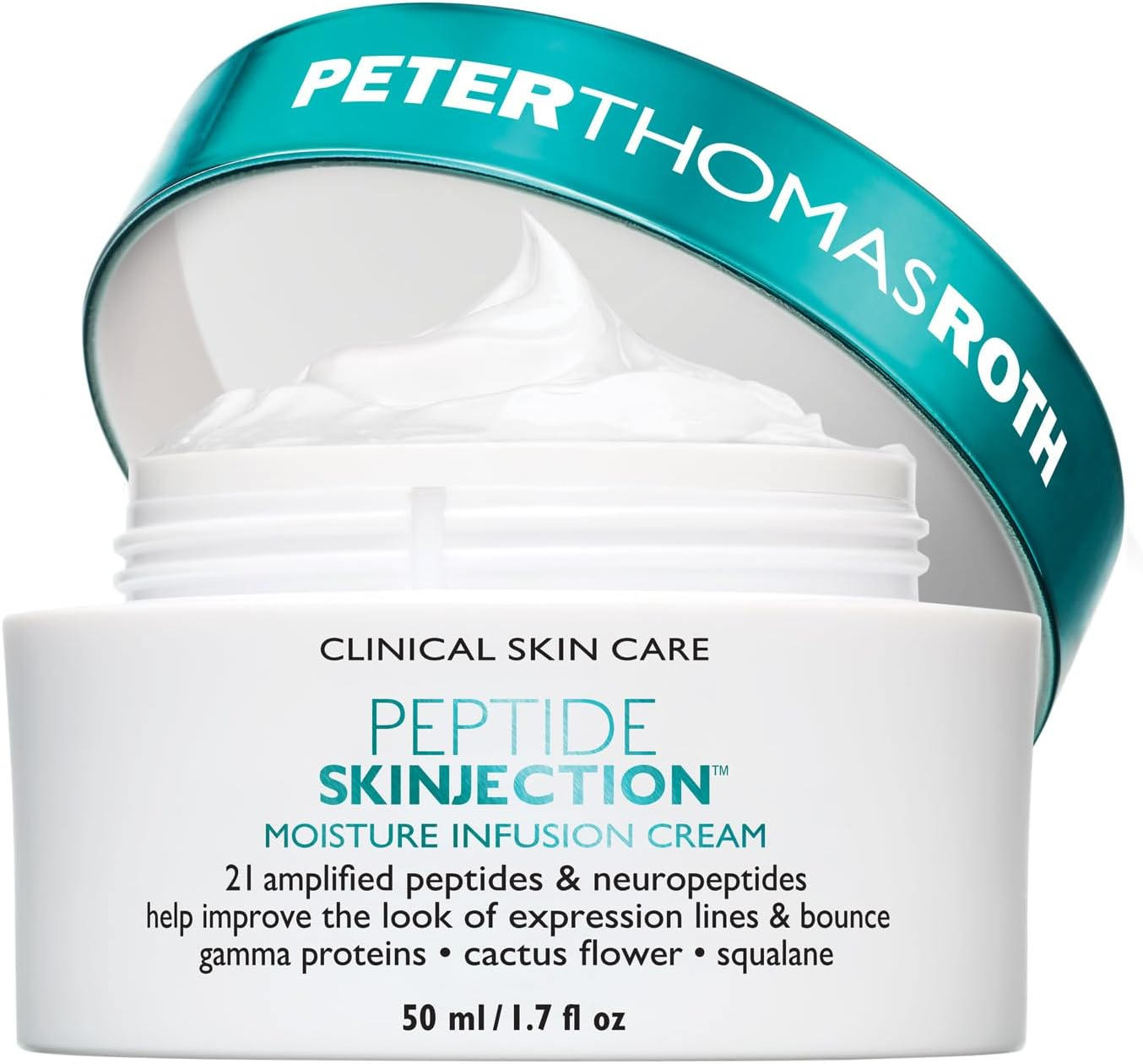 Peter Thomas Roth | Peptide Skinjection Moisture Infusion Cream, Refillable Moisturizer, for Loss of Firmness and Elasticity, Fine Lines & Wrinkles, Dryness, 21 Amplified Peptides & Neuropeptides image number 4