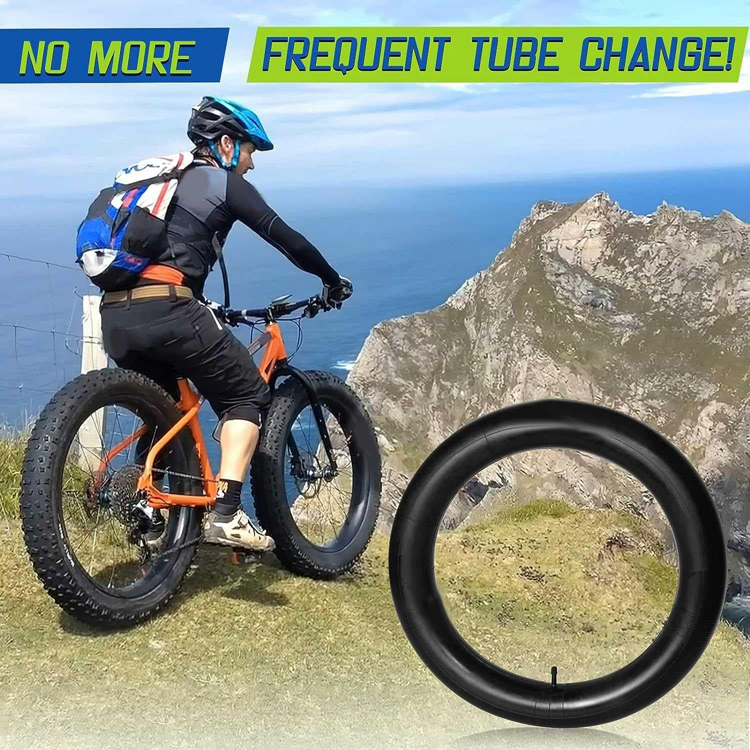 Gyorwst 2 Pack 20X4.0 Fat Bike Tube with AV 32Mm Valve, Bike Tubes with 2 Tire Levers, for Road/Mountain/E Bike Parts Accessories image number 4