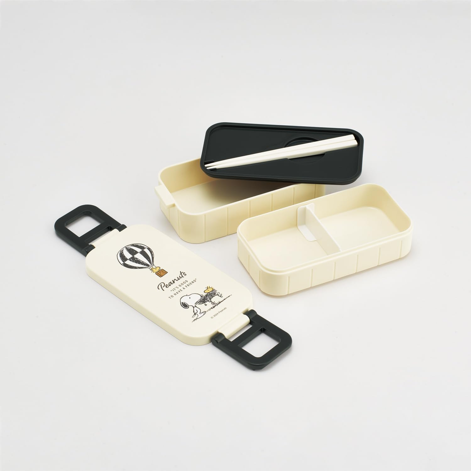 Skater Ag+ YZW3AG Lunch Box, 20.3 Fl Oz (600 Ml), Antibacterial, 2-Tier, Snoopy Badge, Made in Japan image number 6