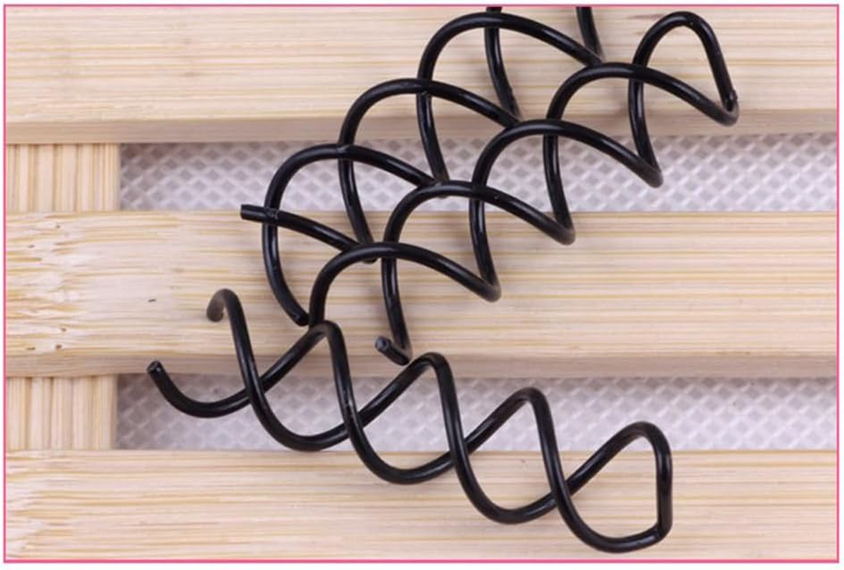 ANCLLO 20 Pcs Black Spiral Hair Pin Rotating Hair Pin Twist Hair Pin Bun Stick Pick DIY Hairstyles image number 2