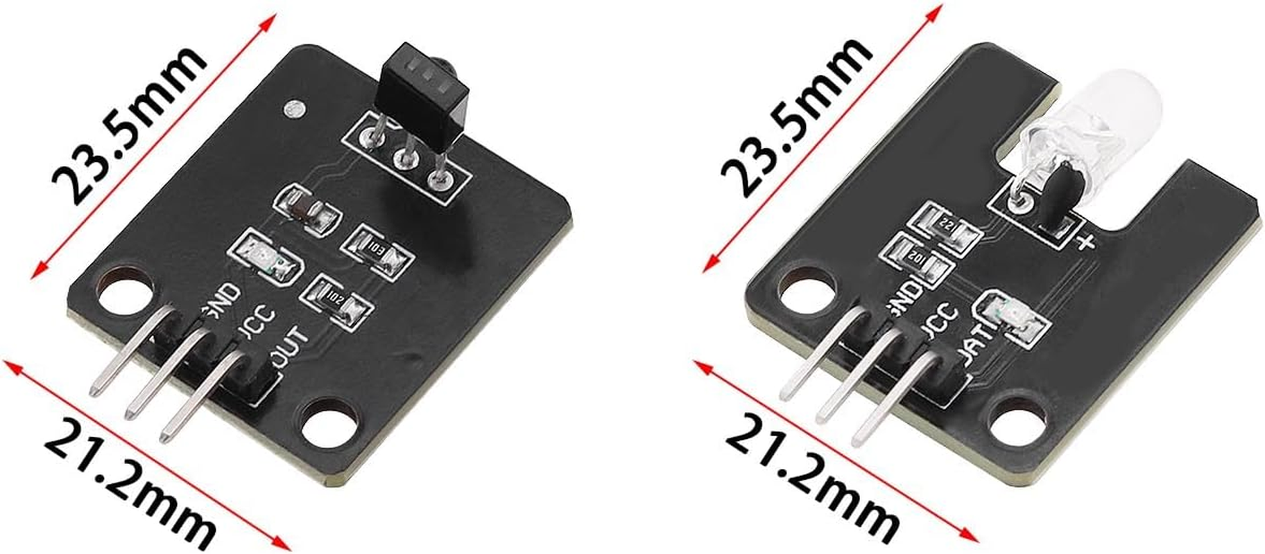 Be in Your Mind 5 Sets 5V Digital 38Khz IR Receiver Sensor Module with IR Transmitter Sensor Module Kit Compatible with 51/AVR/ARM Platforms image number 3