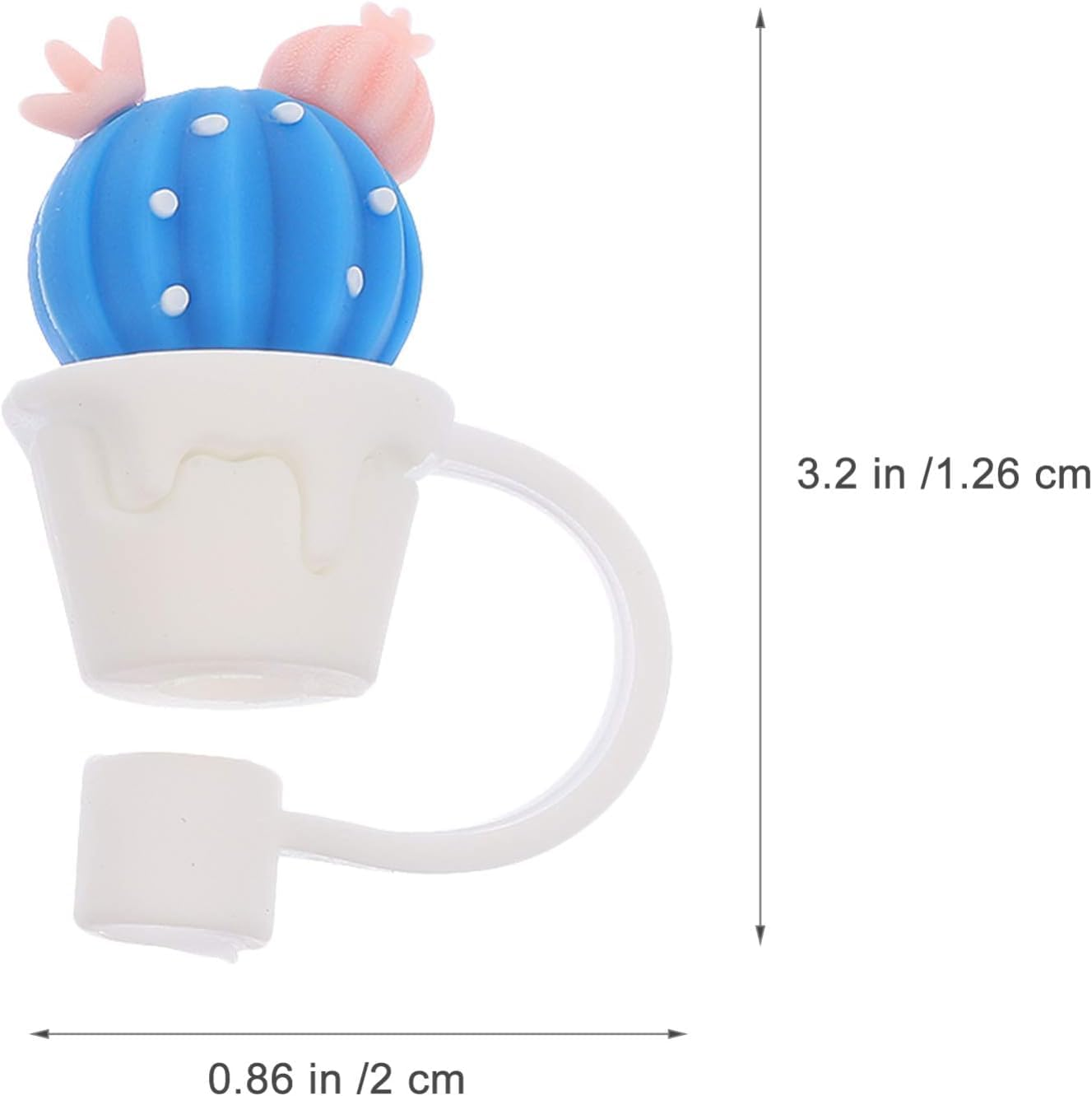THJOPOKEEL 4Pcs Cactus Straw Plugs, Silicone Drinking Straws Drinking Straw Caps Reusable Silicone Straw Caps for 6-8Mm Straw Tips Protection Sleeve, Drinking Pipe Cover Cute Topper image number 1