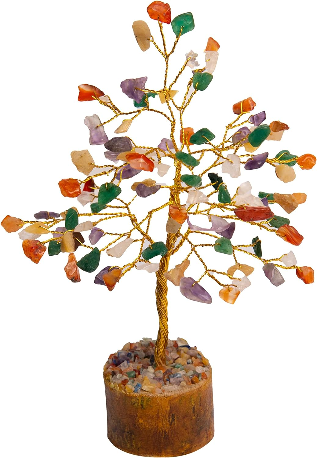 Crystal Tree for Home Decorations Crystals and Healing Stones Witchy Room Crystal Decor Tree Crystal Gifts Gem Tree Christmas Tree Stands for Real Tree (Multi Crystal Tree)