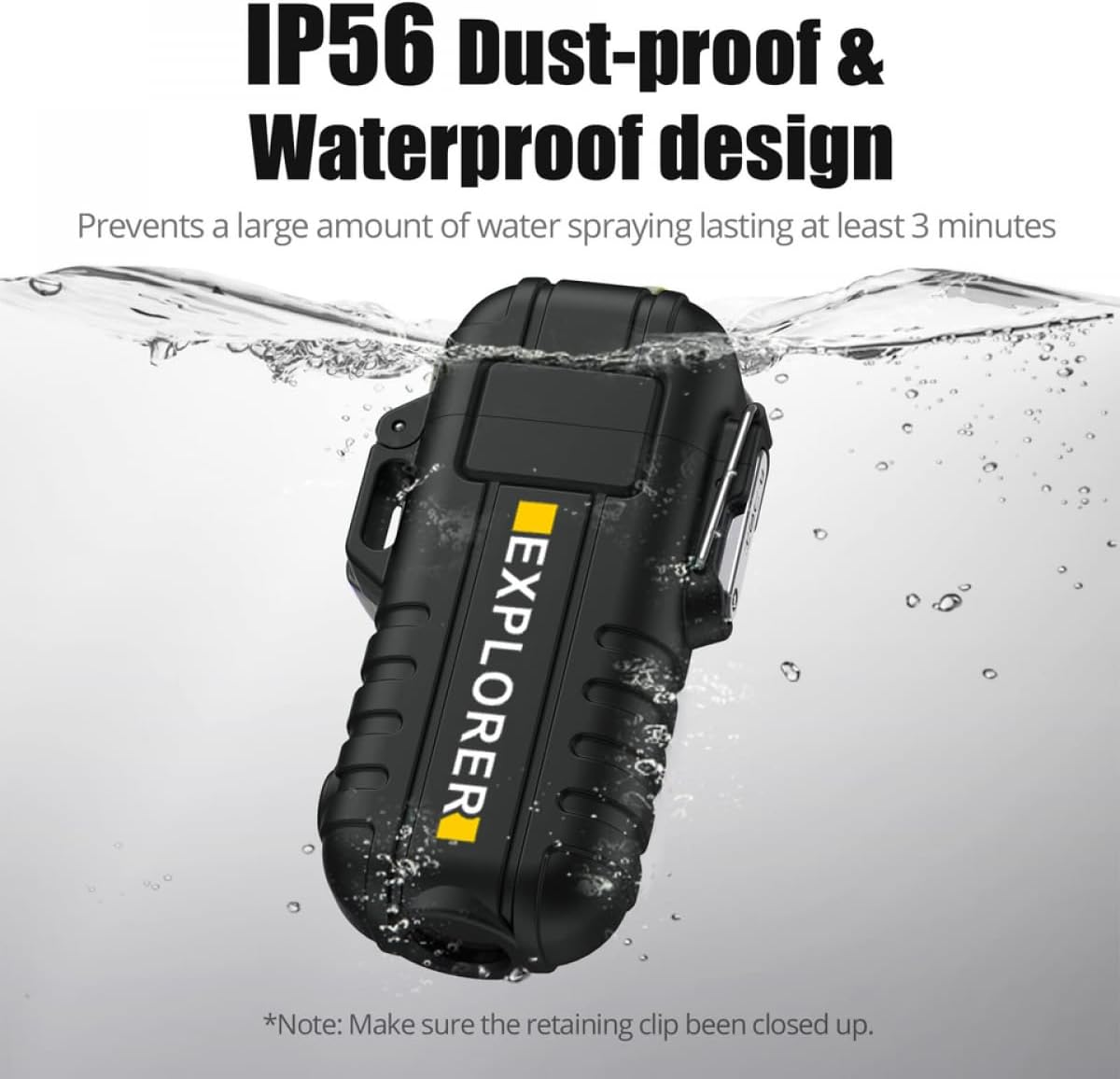 Waterproof Flameless Electric Lighter- Rechargeable Flashlight -Dual Arc Plasma Lighter with Lanyard & Type-C Fast Charging/Windproof/No Butane/Ideal Lighter for Indoor and Outdoor image number 3