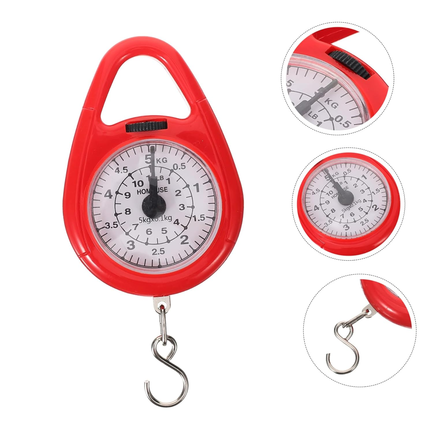 Gatuida Mechanical Portable Luggage Weight Scale with Hook Small Handheld Hanging Scale for Travel for Suitcase Weighing image number 4