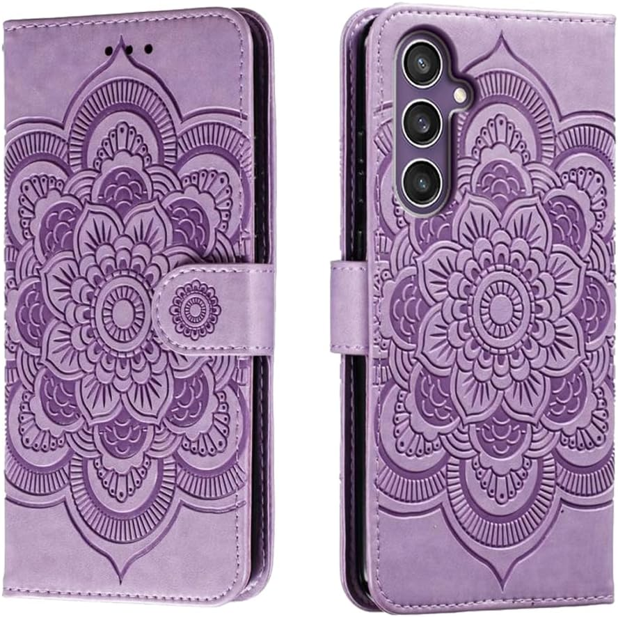 Shingtomua for Samsung Galaxy A13 5G/A04S Case Wallet with Card Holder Kickstand Magnetic Soft Leather Flip Fold Case for Samsung A13 5G Cover (Purple) - Pink image number 2