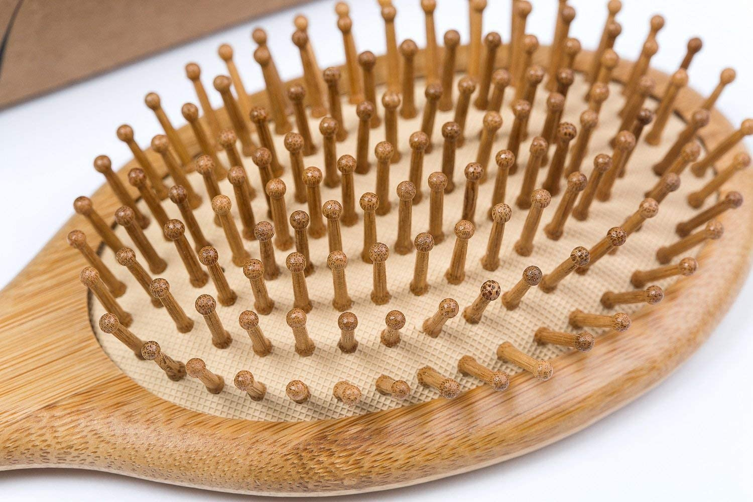 Wooden Hair Brush with Air Cushion Combs for Scalp Massage Anti-Static, No Hair Tangle image number 4