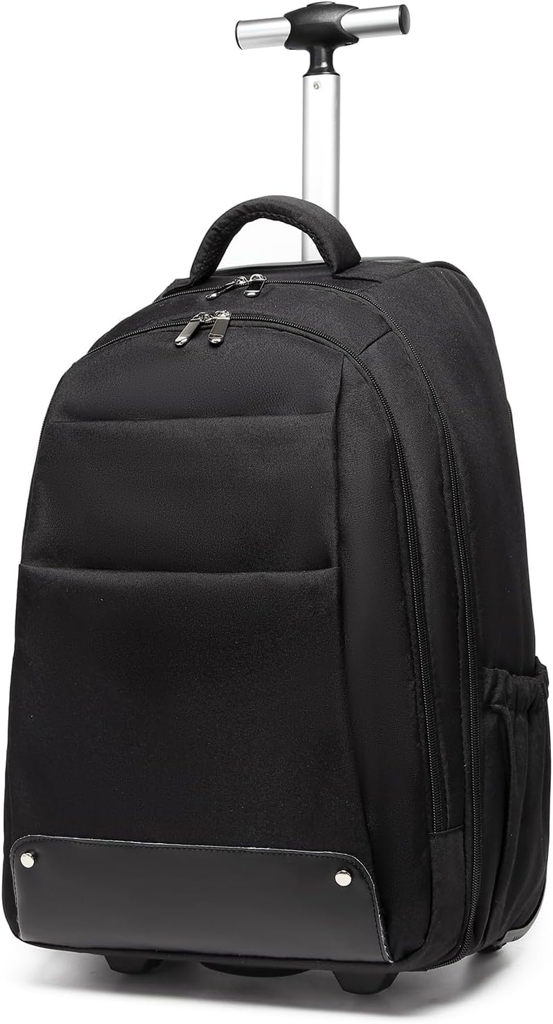 Seyfocnia Rolling Backpack,Travel Backpack with Wheels Wheeled Laptop Backpack 17 Inch Computer Backpack Trolley Suitcase image number 5