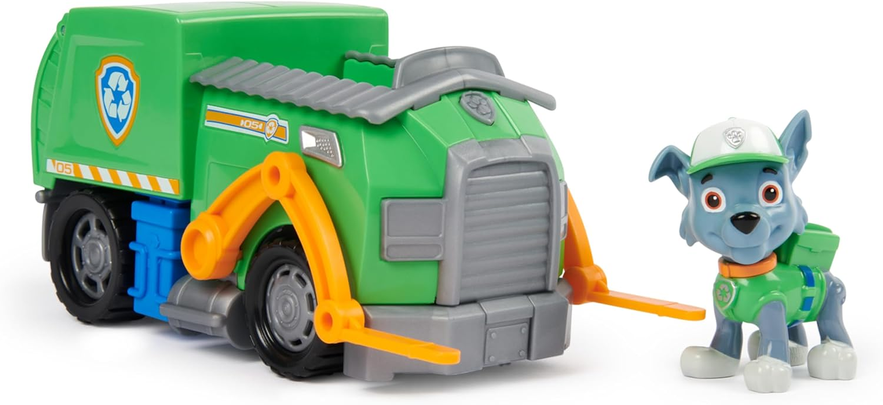 PAW Patrol, Rocky&rsquo;S Recycle Truck, Toy Truck with Collectible Action Figure, Sustainably Minded Kids&rsquo; Toys for Boys & Girls Aged 3 and Up image number 4