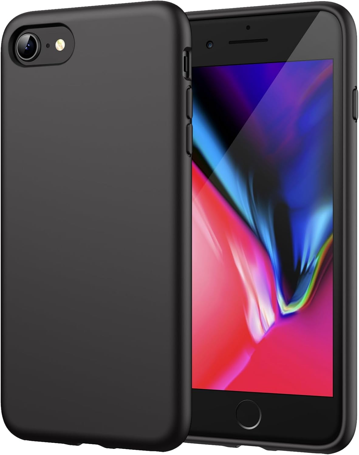 Jetech Silicone Case for Iphone SE 3/2 (2022/2020 Edition), Iphone 8 and Iphone 7, 4.7-Inch, Silky-Soft Touch Full-Body Protective Case, Shockproof Cover with Microfiber Lining (Cobalt Blue)