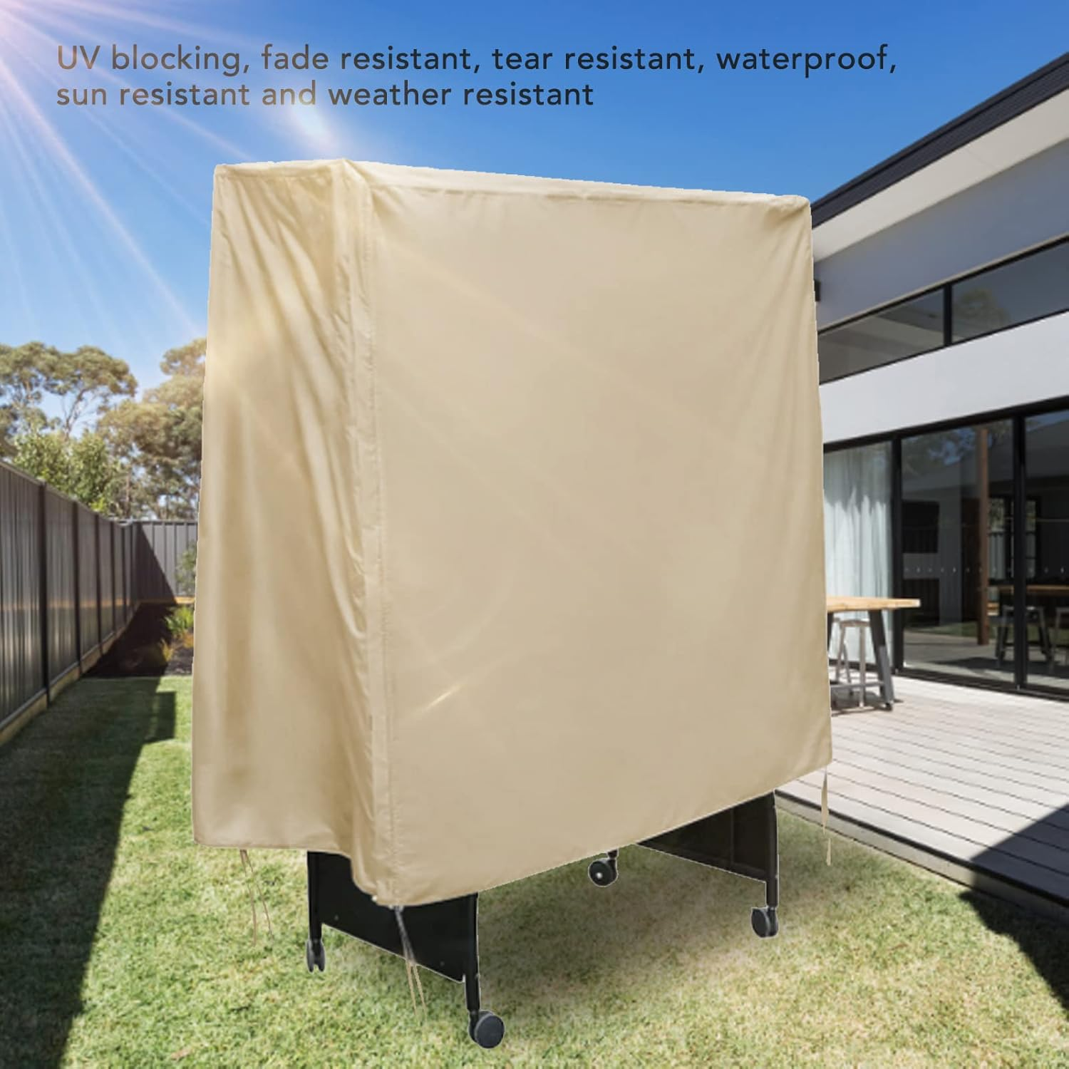 PLNG Pong Table Cover, 155X75X144Cm Dustproof Table Tennis Table Cover, Premium Heavy Duty Waterproof Cover for Outdoor & Indoor Folding Tennis Table