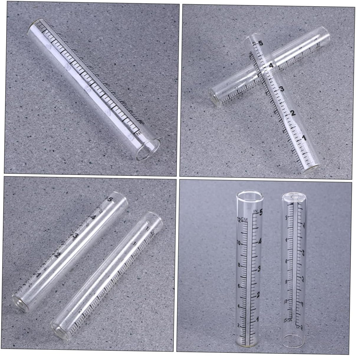 GANAZONO 4Pcs Glass Outdoor Rain Gauge Tubes 12Cm Accurate Home Weather Measurement Rainfall Collector for Garden and Lawn Monitoring image number 6