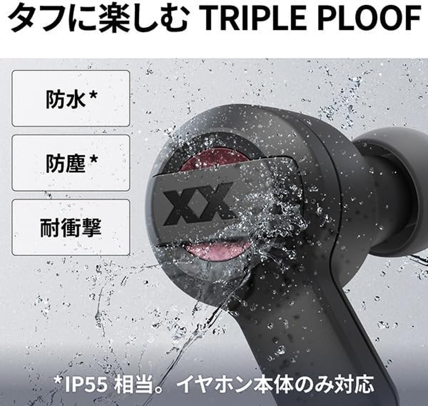 JVCKENWOOD JVC HA-XC62T-B Wireless Earphones, Bluetooth Earphones, Deep Bass, XX Series, Includes Microphone, Body Weight: 0.1 Oz (4.4 G) (One Ear), up to 24 Hours Playback, Waterproof, Dustproof, - Black image number 4