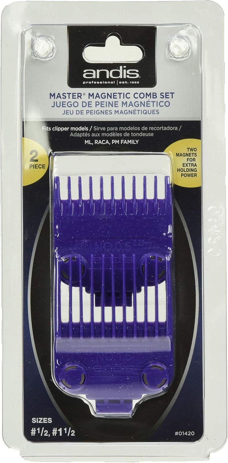 Andis Master Dual Magnetic #0.5 and #1.5 Dual Comb Set image number 3