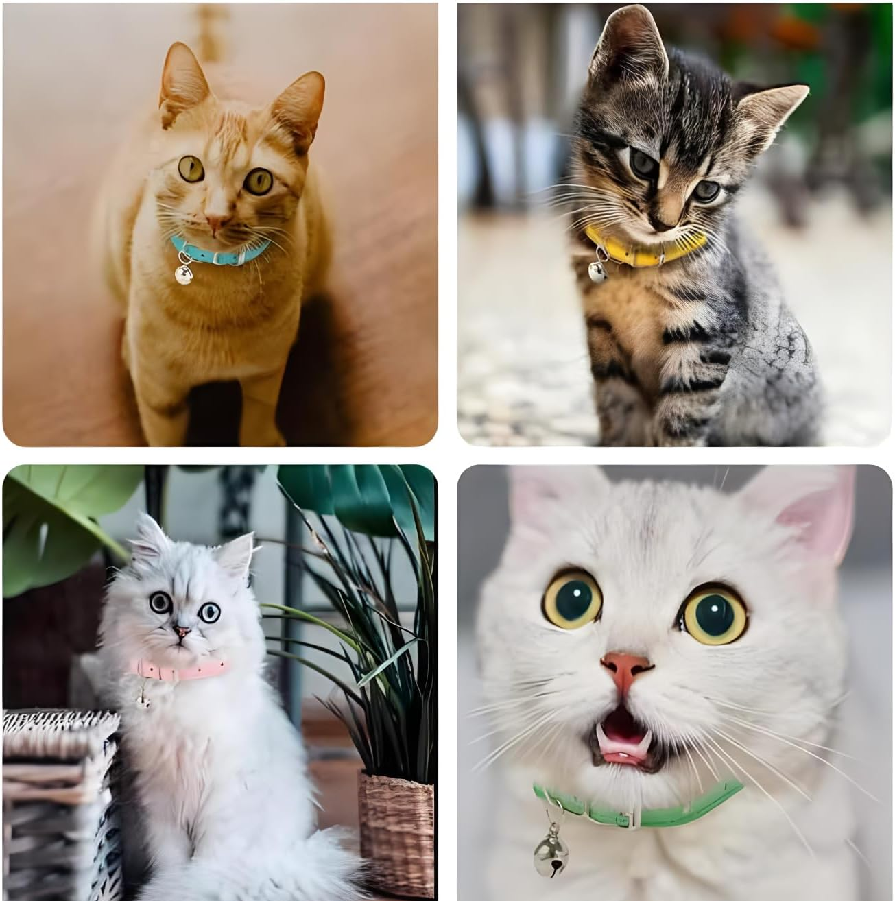 XXS Dog Collar with Bell, Soft Pu Leather Cat Collars Adjustable Buckle for XS Extra Small Medium Tiny Female Male Boys Girls Pets Puppy Kitten Teacup Yorkie Green Xx-Small image number 7