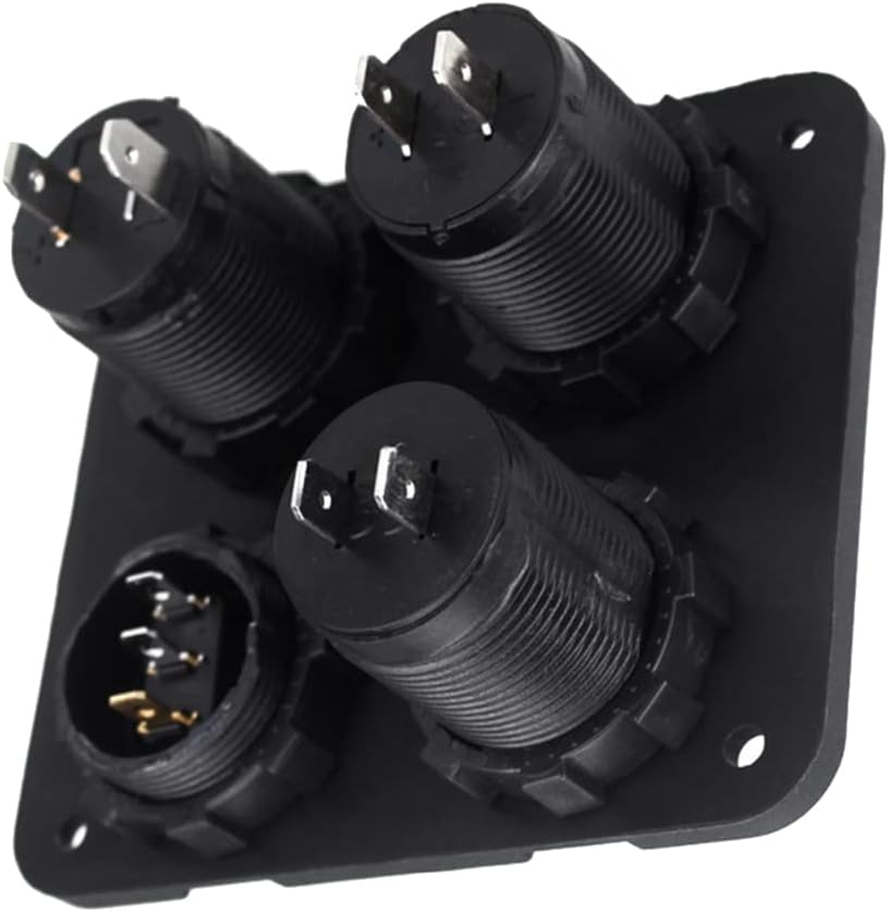 DC 12V-24V Car Boat Socket Dual USB Charger Voltmeter Switch Panel for Vehicle Car Boat Motor Home image number 2