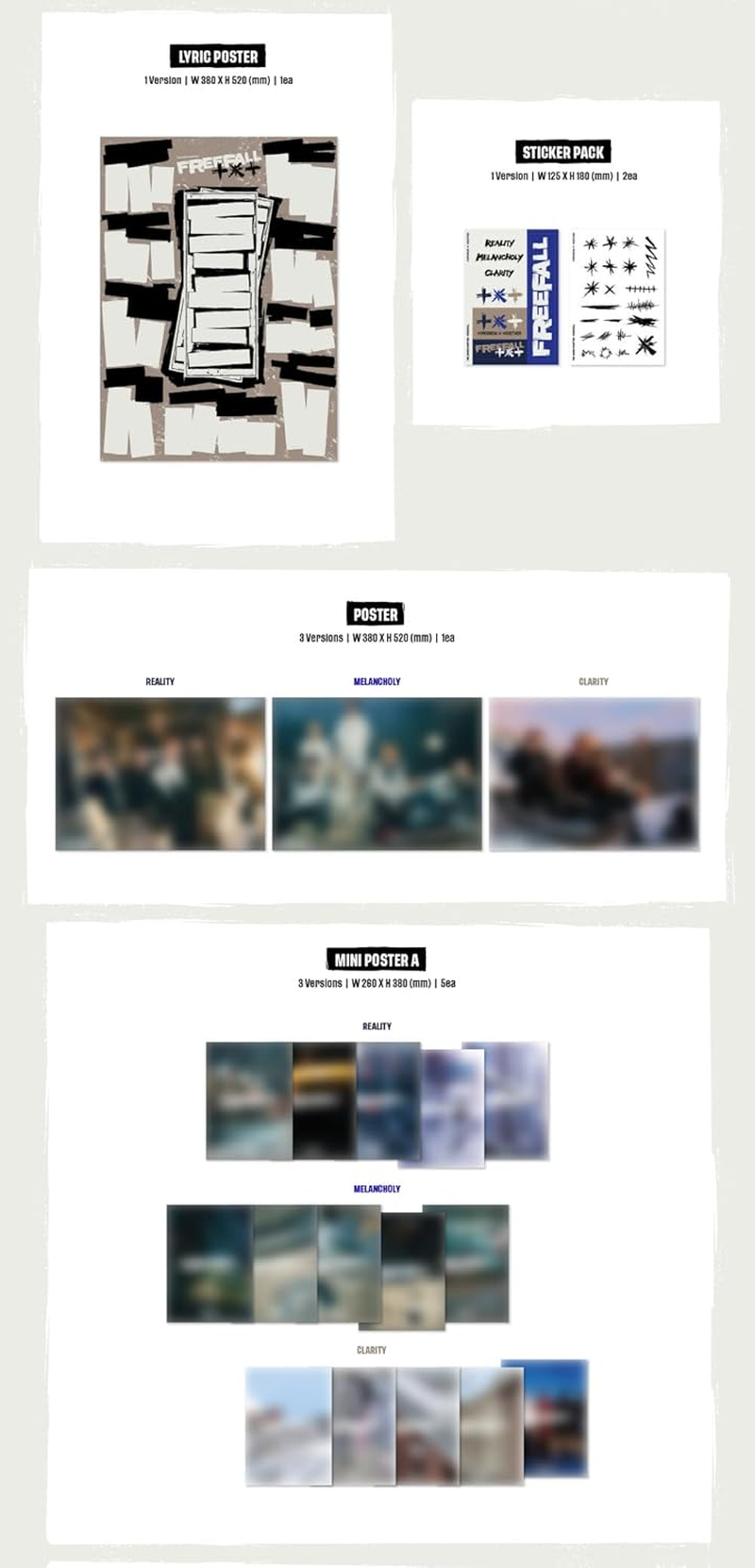 Tomorrow X Together TXT - the Name Chapter : Freefall Album (Clarity Ver.) - 3 Ver. Set image number 5