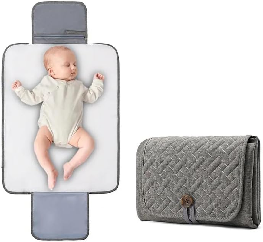 Portable Diaper Changing Pad - Premium Quality, Soft Cushion, Waterproof Baby Change Mat, Nappy Changing Mat, Foldable Travel Friendly Baby Change Pad, Washable, Wipeable (Pink)